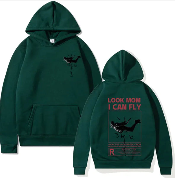 🖤 Sudadera “Look Mom I Can Fly” – Estilo Urbano Premium 🖤